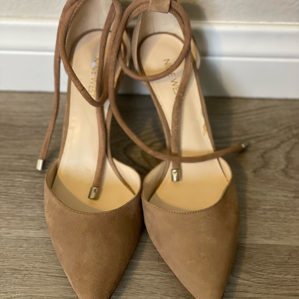 Nine West Tan Pointed Toe Heels